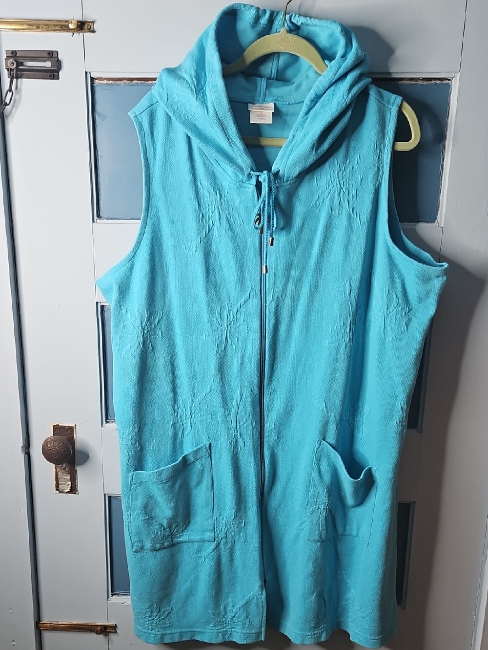 Secret Treasures Bright Blue Sleepwear Robe Zip Up Swim Coverup 3x